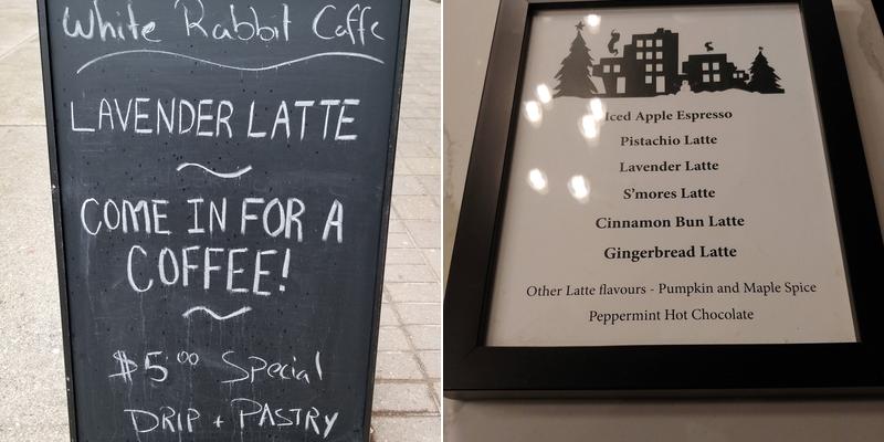 White Rabbit Caffe Menu
