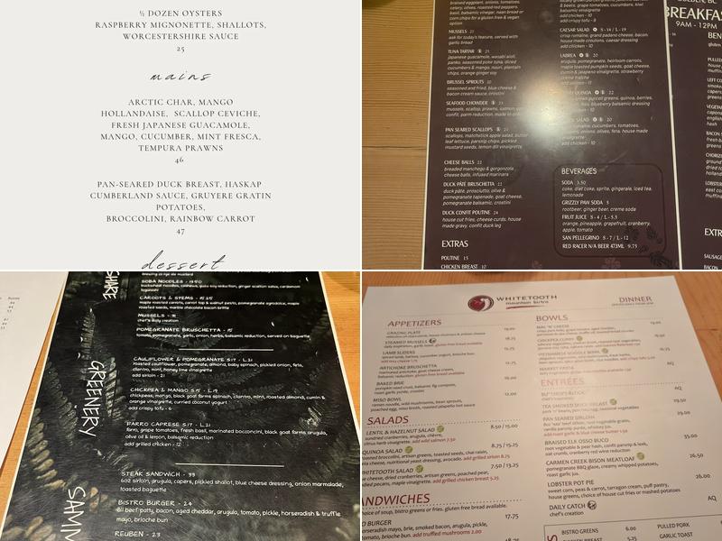 Whitetooth Bistro Menu