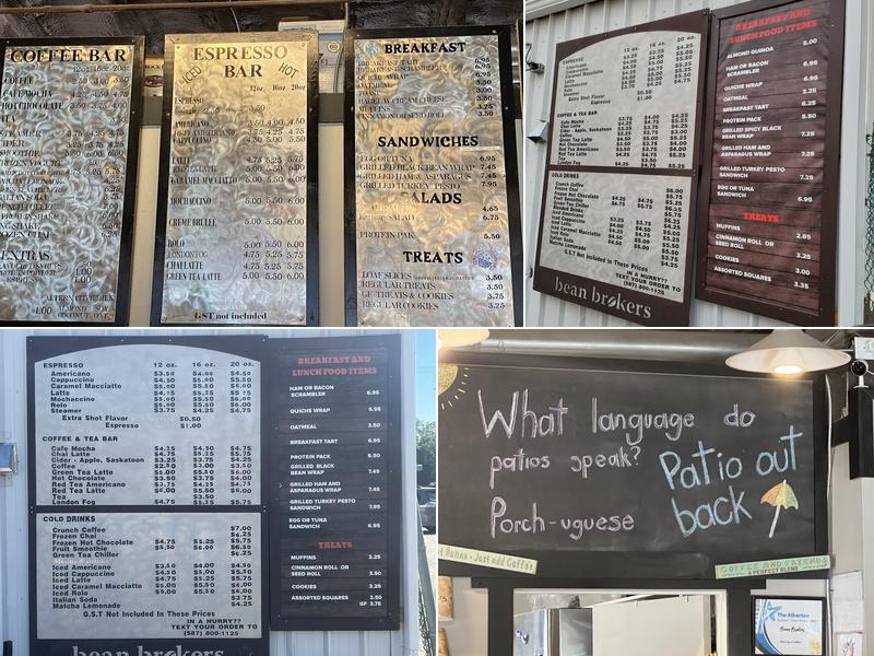 Bean Brokers Menu