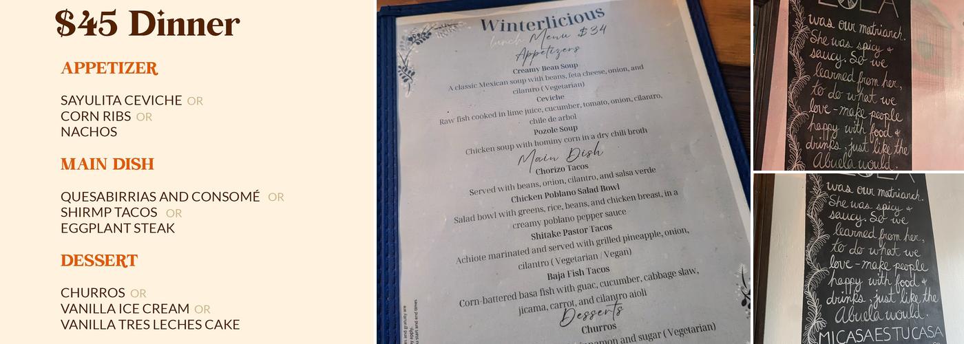 Fonda Lola Mexican Bistro Menu