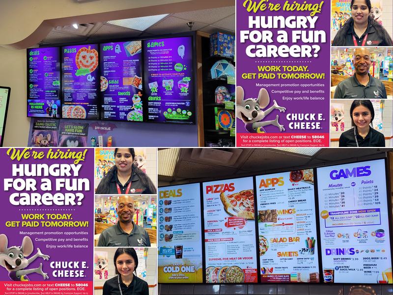 Chuck E. Cheese Menu