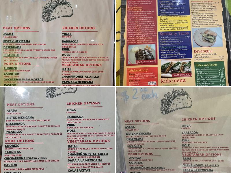El Mariachi Menu