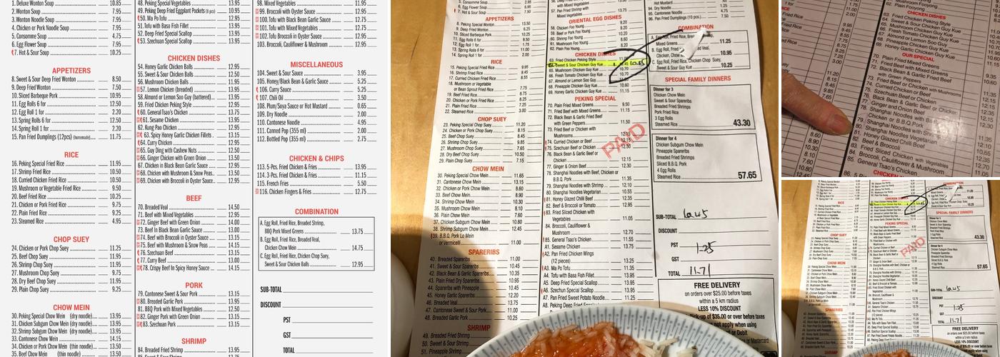 Peking Chinese Foods Menu