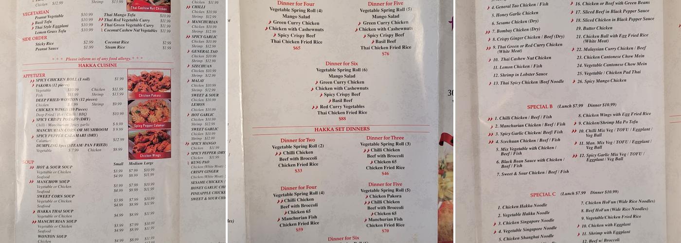 The Zen Hakka Chinese & Thai Whitby (HALAL) Menu