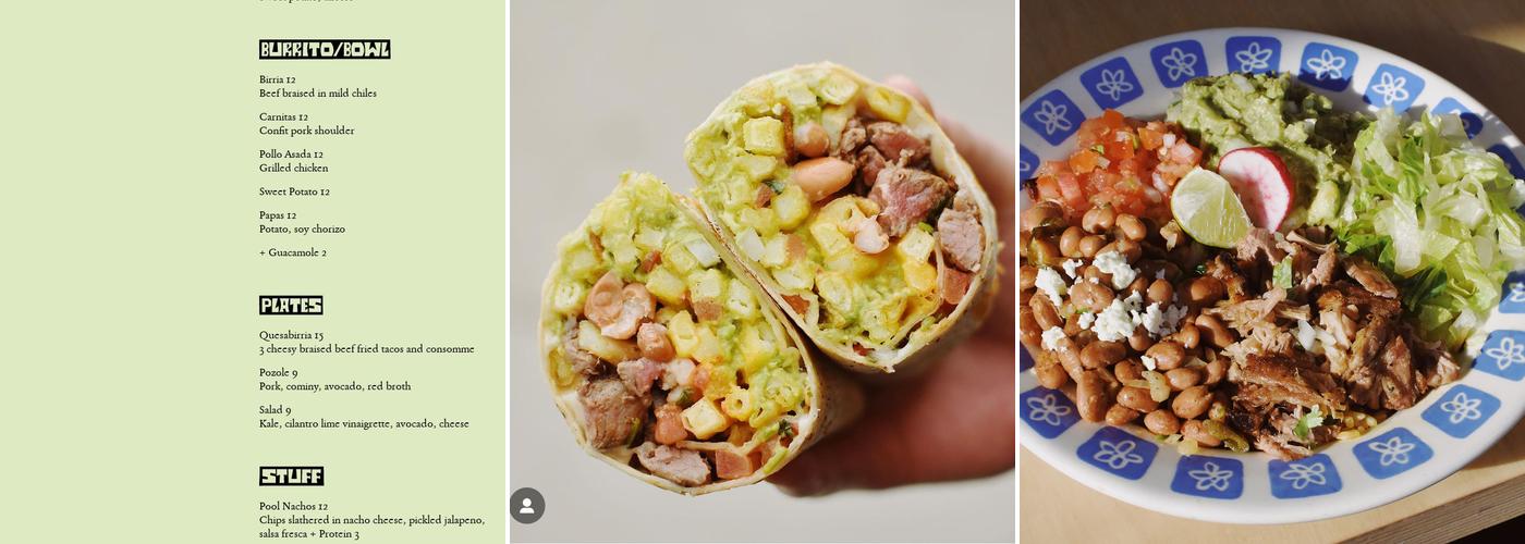 Dylan and Cam’s Menu