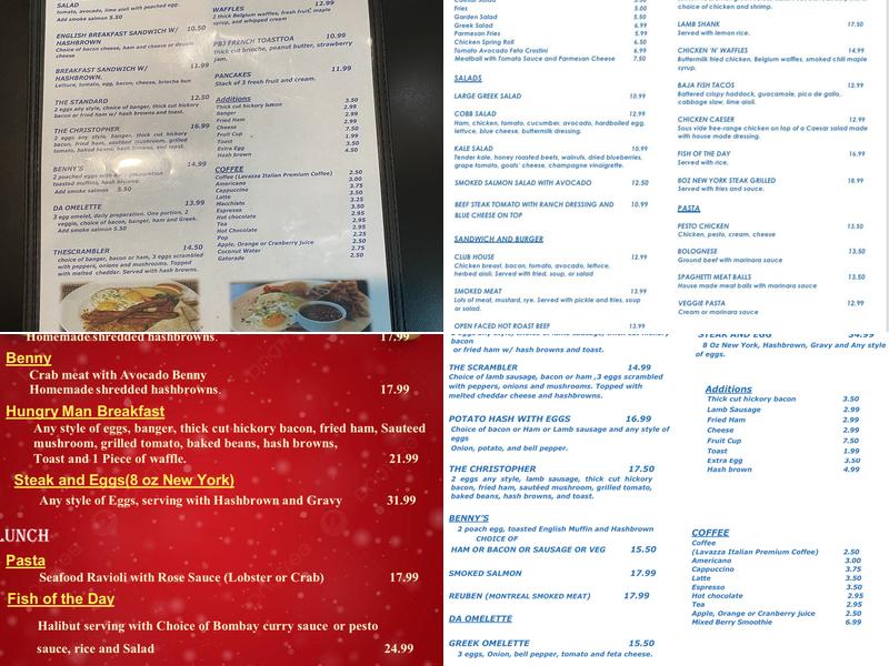 The Hideout Diner Menu