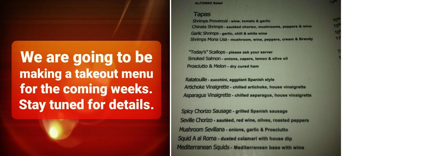 222 Lyon Tapas Bar Menu