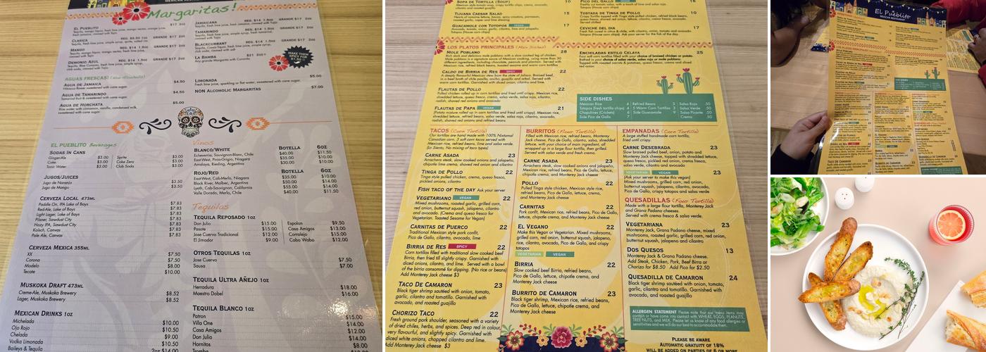 El Pueblito Menu