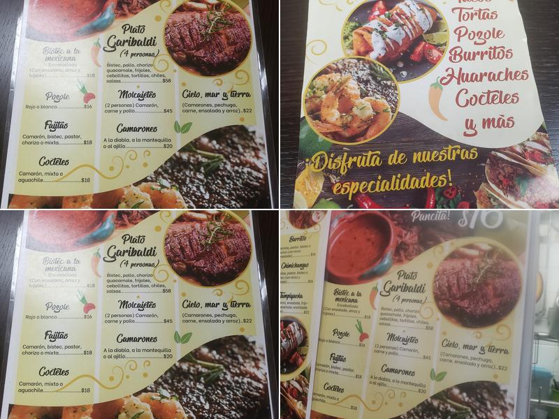 Garibaldi Mexican Restaurant Menu