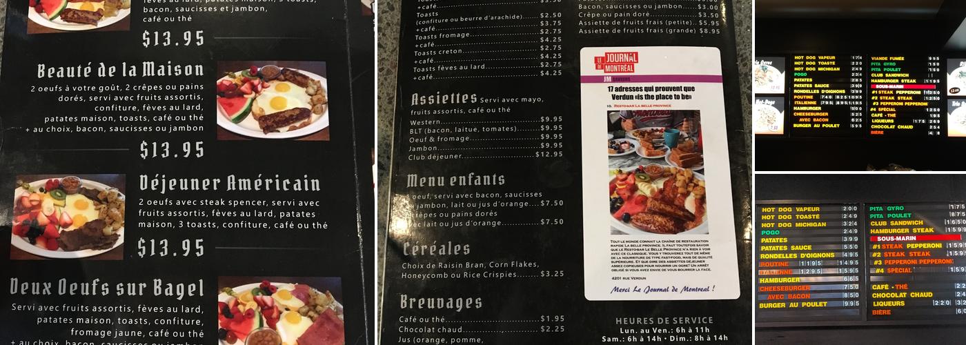 Le Chevalier Blanc Menu