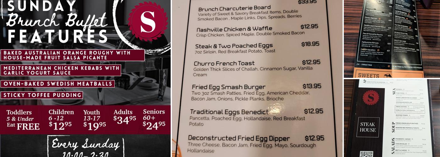 Sawmill Prime Rib & Steak House Menu