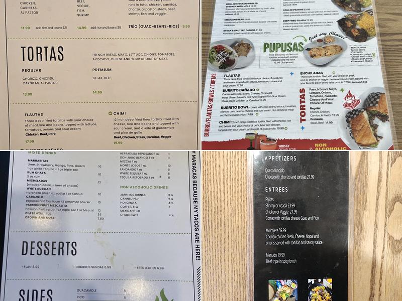 Guacamole Mexican Grill Menu