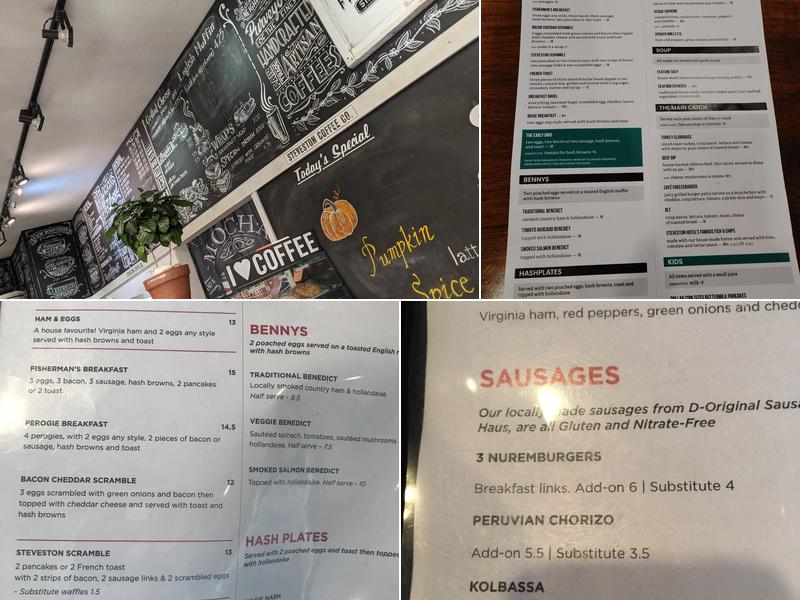 Steveston Cafe & Hotel Menu