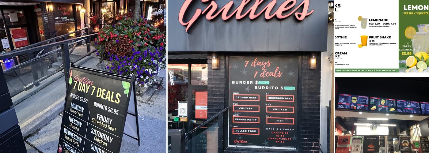 Grillies (Bayview- Toronto) Menu