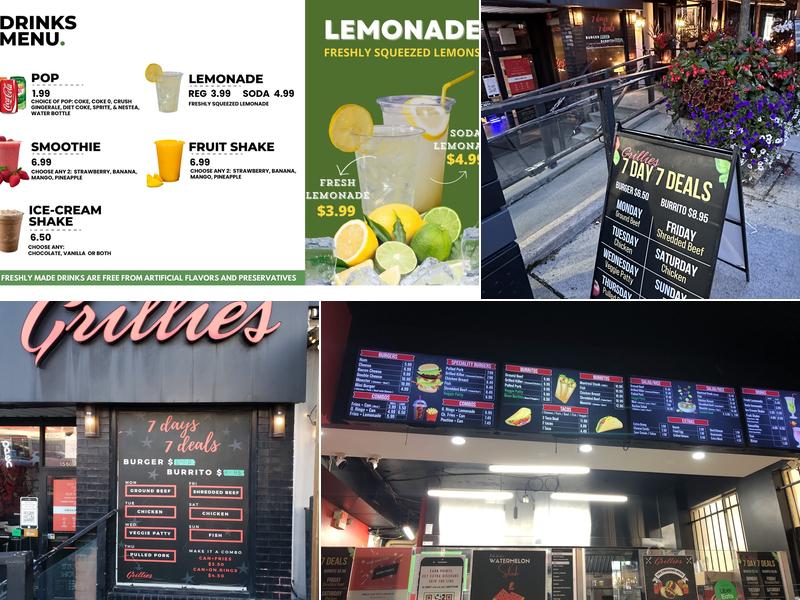 Grillies (Bayview- Toronto) Menu