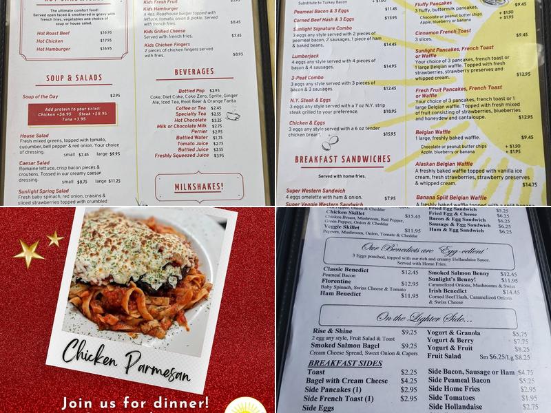 Sunlight Grill Menu