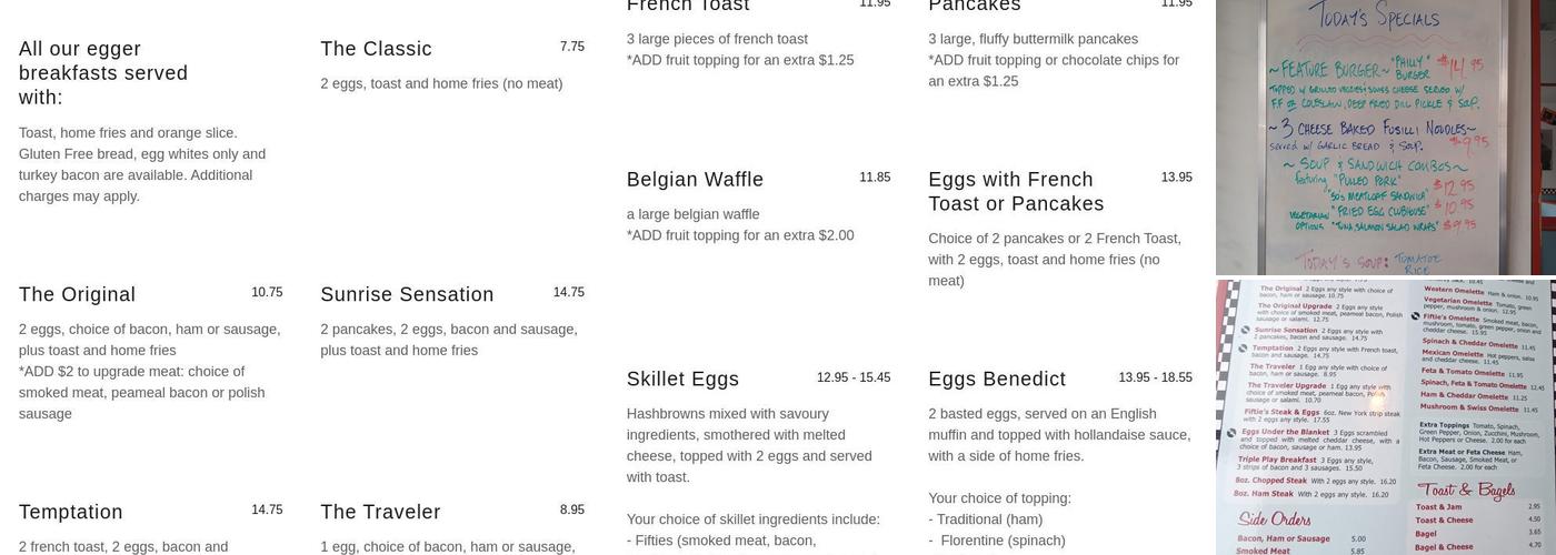 Fifties Diner Oakville Menu