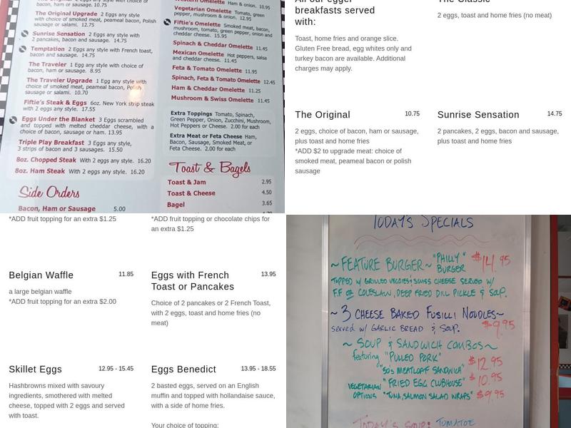 Fifties Diner Oakville Menu