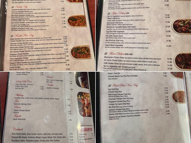 Hakka Khazana Restaurant Mississauga Menu