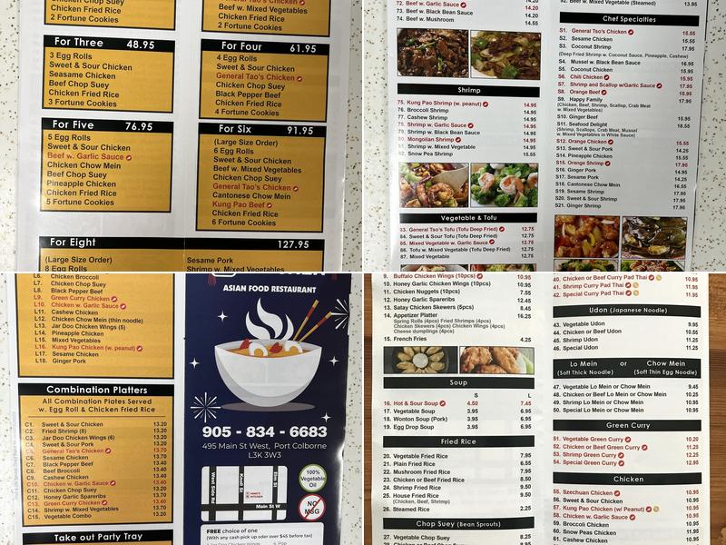 Ming's Kitchen Menu