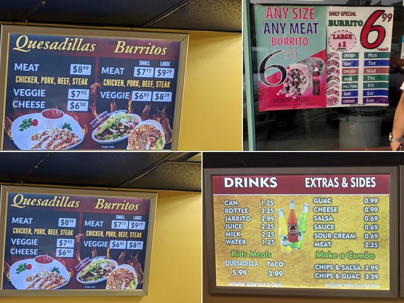 Burritoz Fresh Mexican Grill Menu