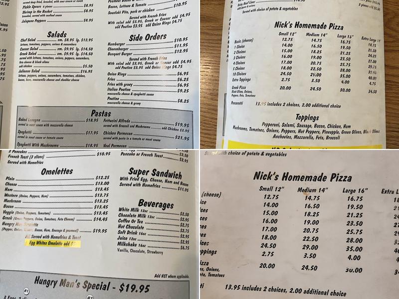 Nicks Menu