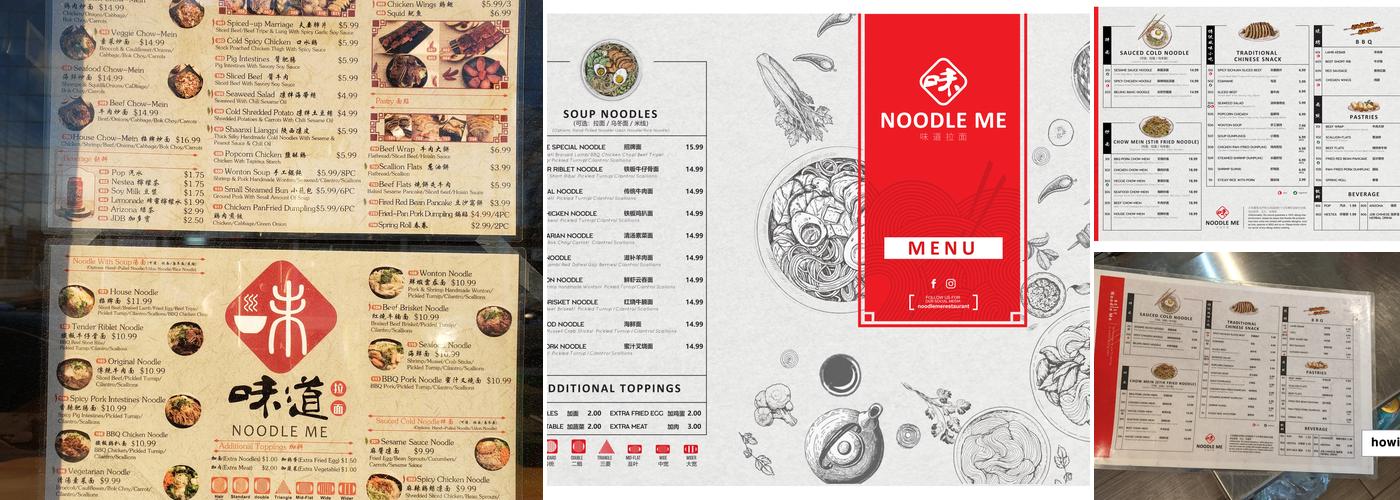Noodle Me Menu