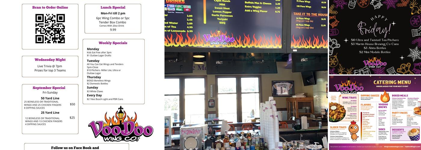 VooDoo Wing Company Menu