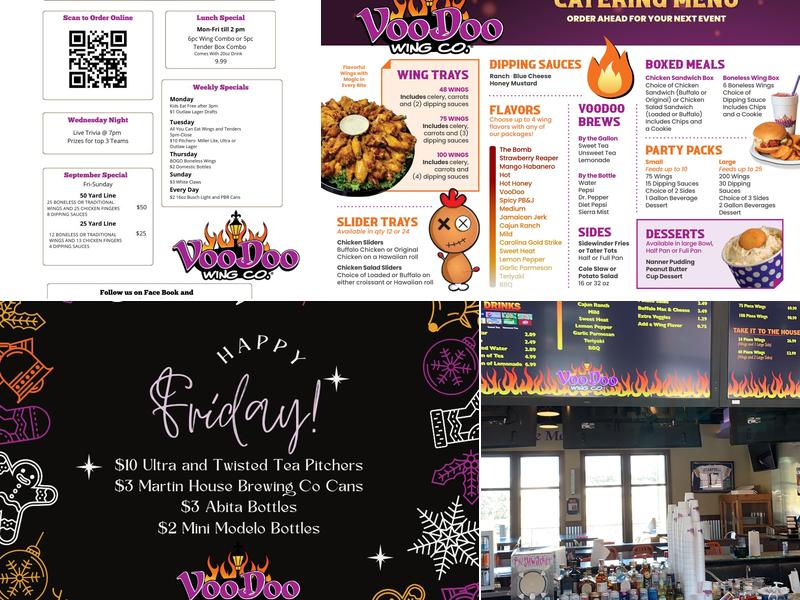 VooDoo Wing Company Menu