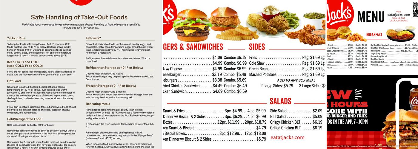 Jack's Menu