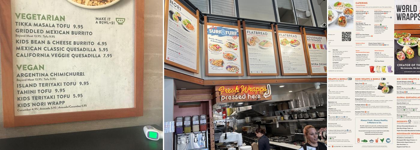 World Wrapps Menu