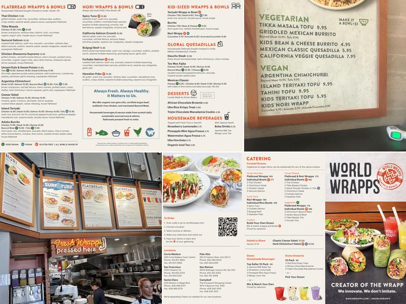 World Wrapps Menu