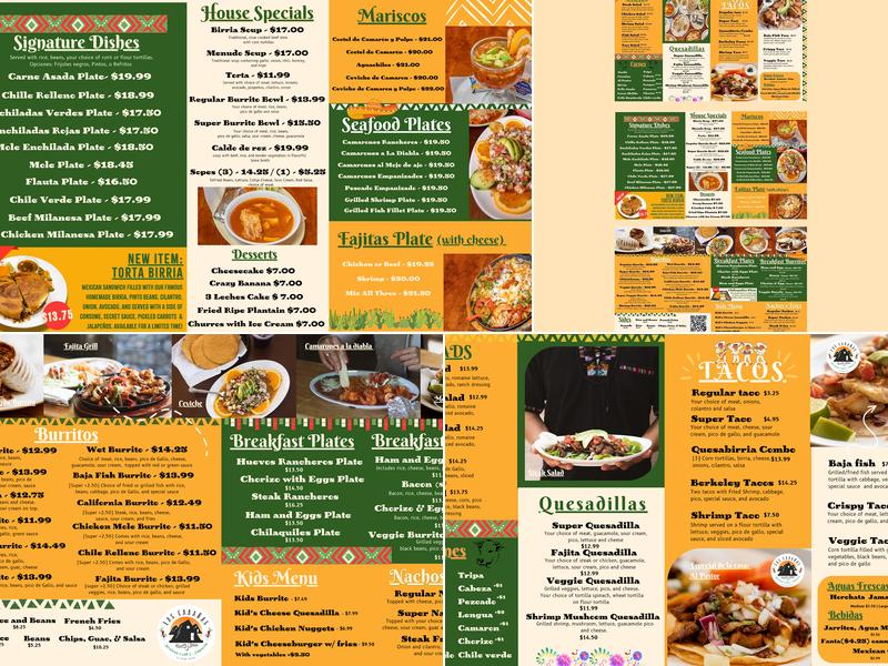 Las Cabañas Mexican Grill & Taqueria Menu