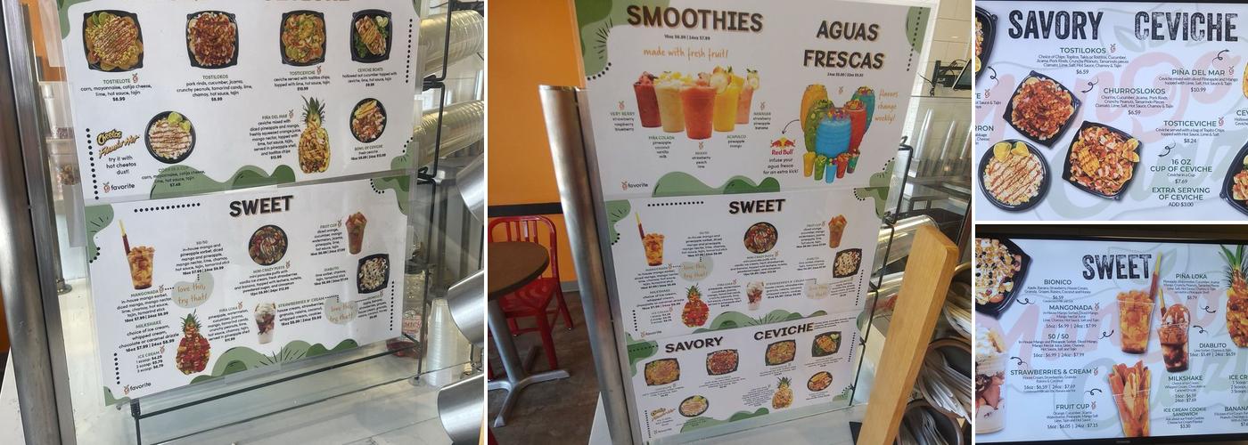 Mango Crazy Menu