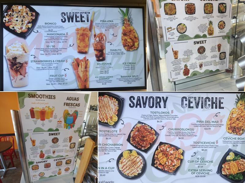 Mango Crazy Menu