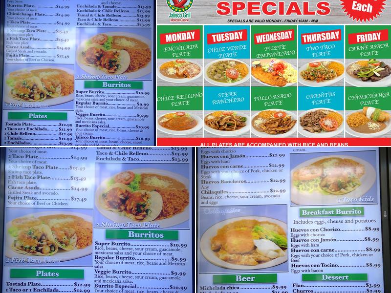 Hermanos Jalisco Grill Menu