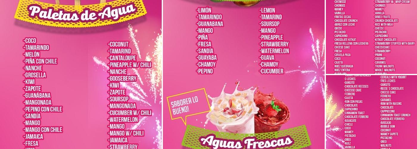 La michoacana plus (Salinas,CA.) Menu