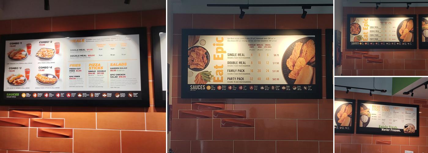 Epic Wings Menu