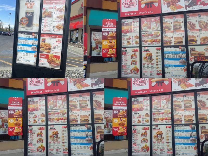 KFC Menu