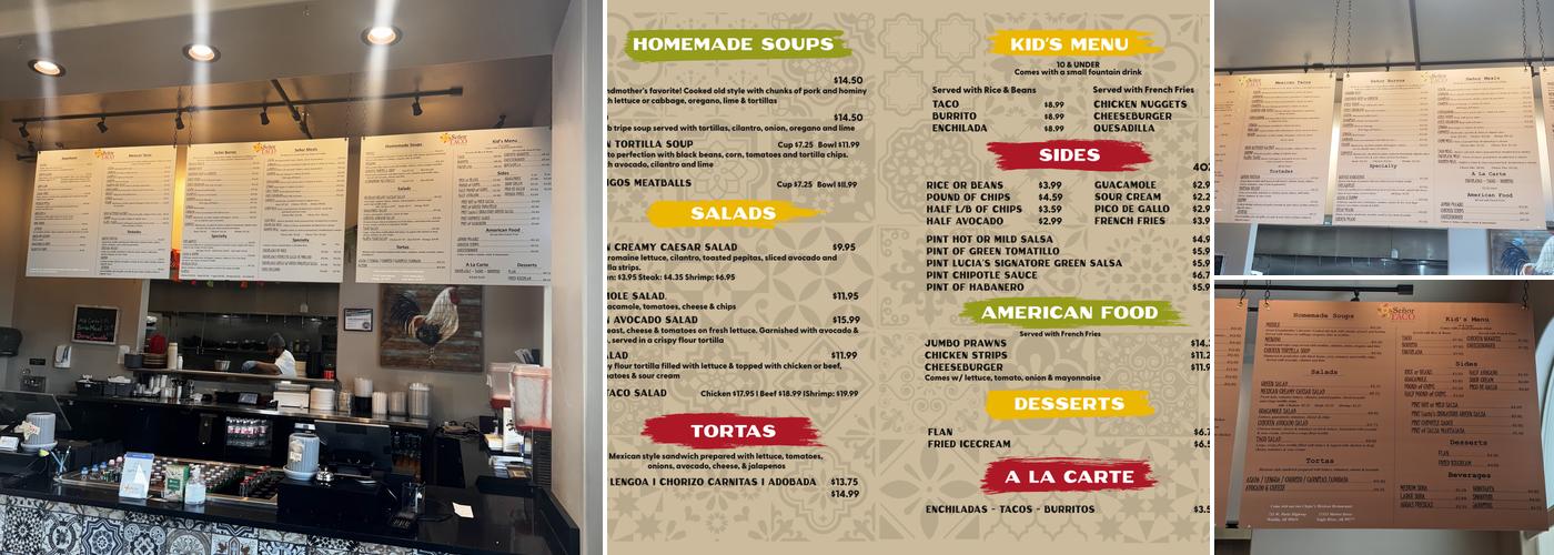 Señor Taco Mexican Grill Menu