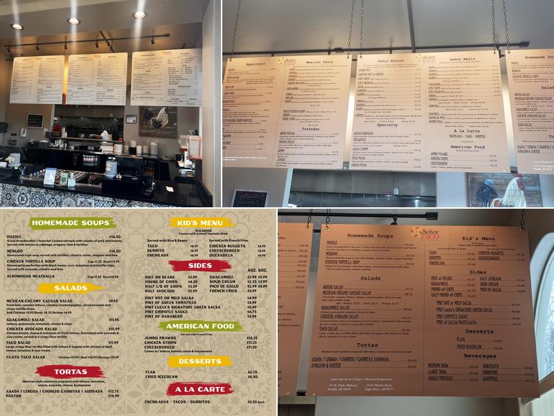 Señor Taco Mexican Grill Menu