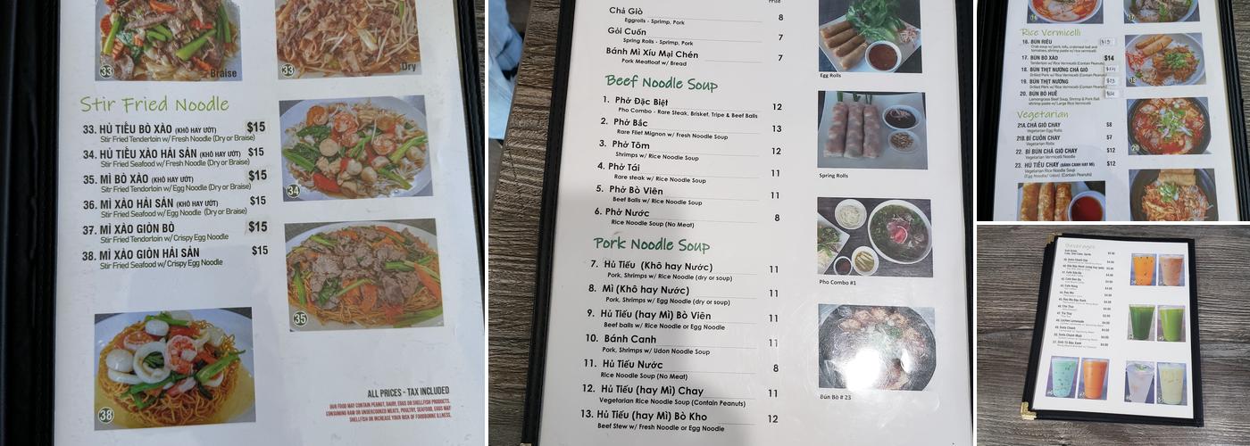 Saigonese Kitchen Restaurant Menu