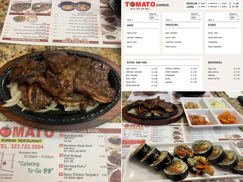 Tomato Express Korean Grill Menu