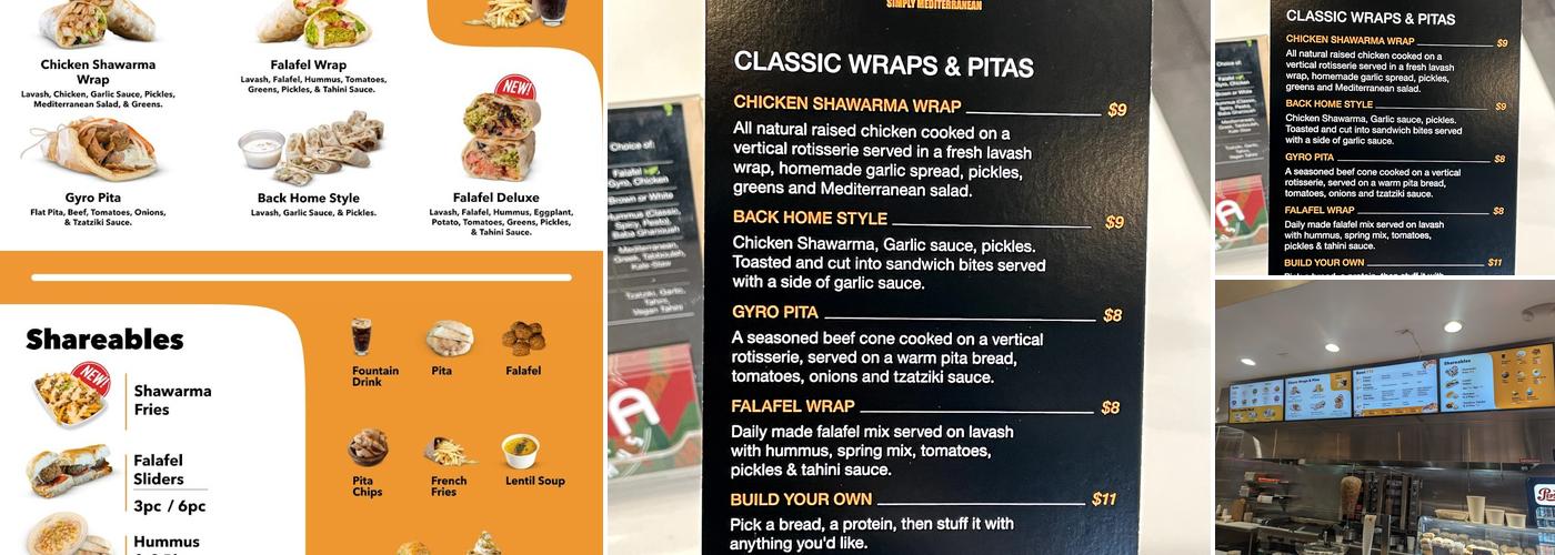 Yafa Hummus Menu