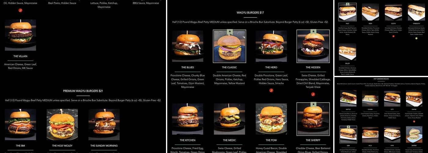 Hidden Spot - South San Francisco Menu