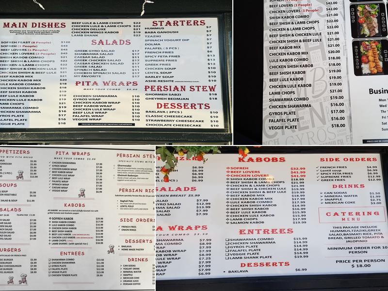 Sofreh Menu