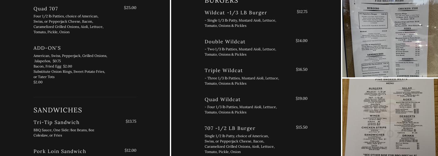 Local Q 707 Menu