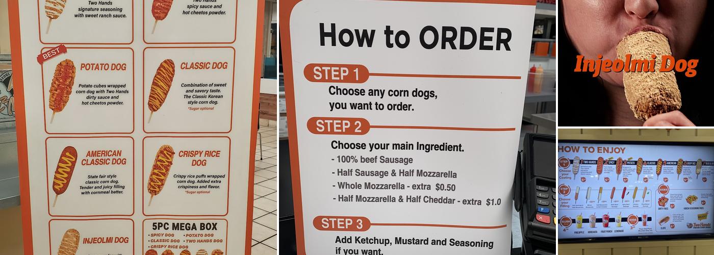 Two Hands Fresh Corn Dogs Menu