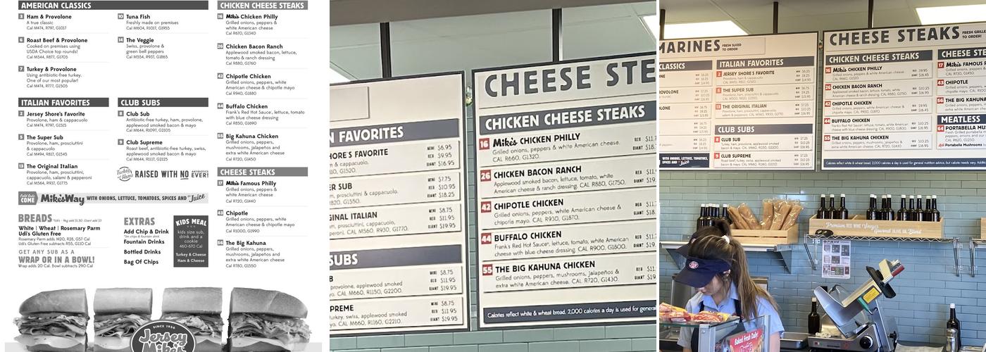 Jersey Mike's Subs Menu