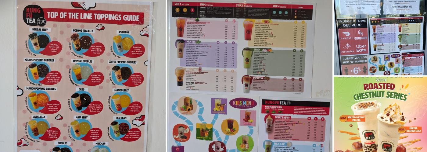 Kung Fu Tea Menu
